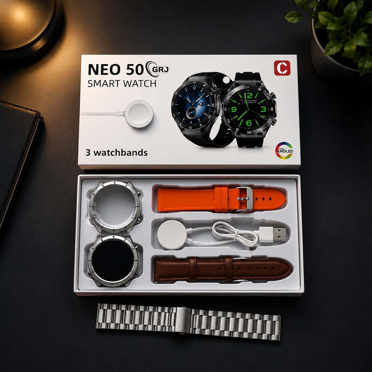 ساعت هوشمند NEO 50با 3 بند اضافه و فلزی