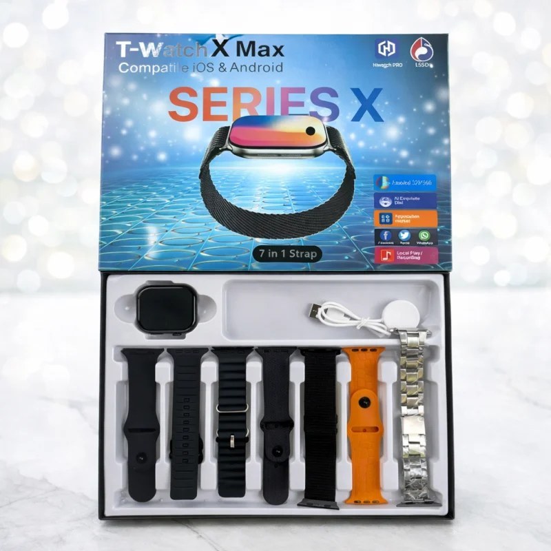 ساعت هوشمند atch X max (7+1) با 7 بند اضافه