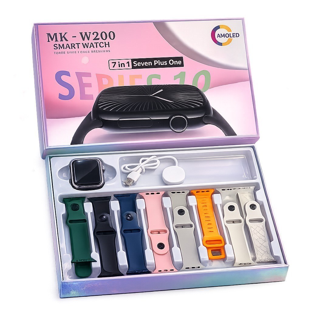 ساعت هوشمند MK W200 SERIES10 (7+1) با 7 بند اضافه