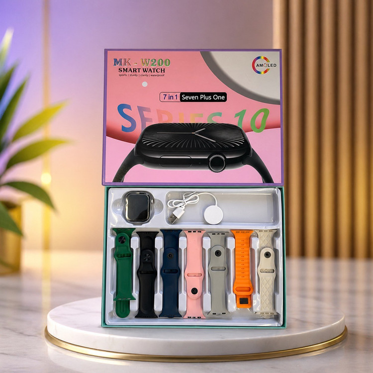 ساعت هوشمند MK W200 SERIES10 (7+1) با 7 بند اضافه