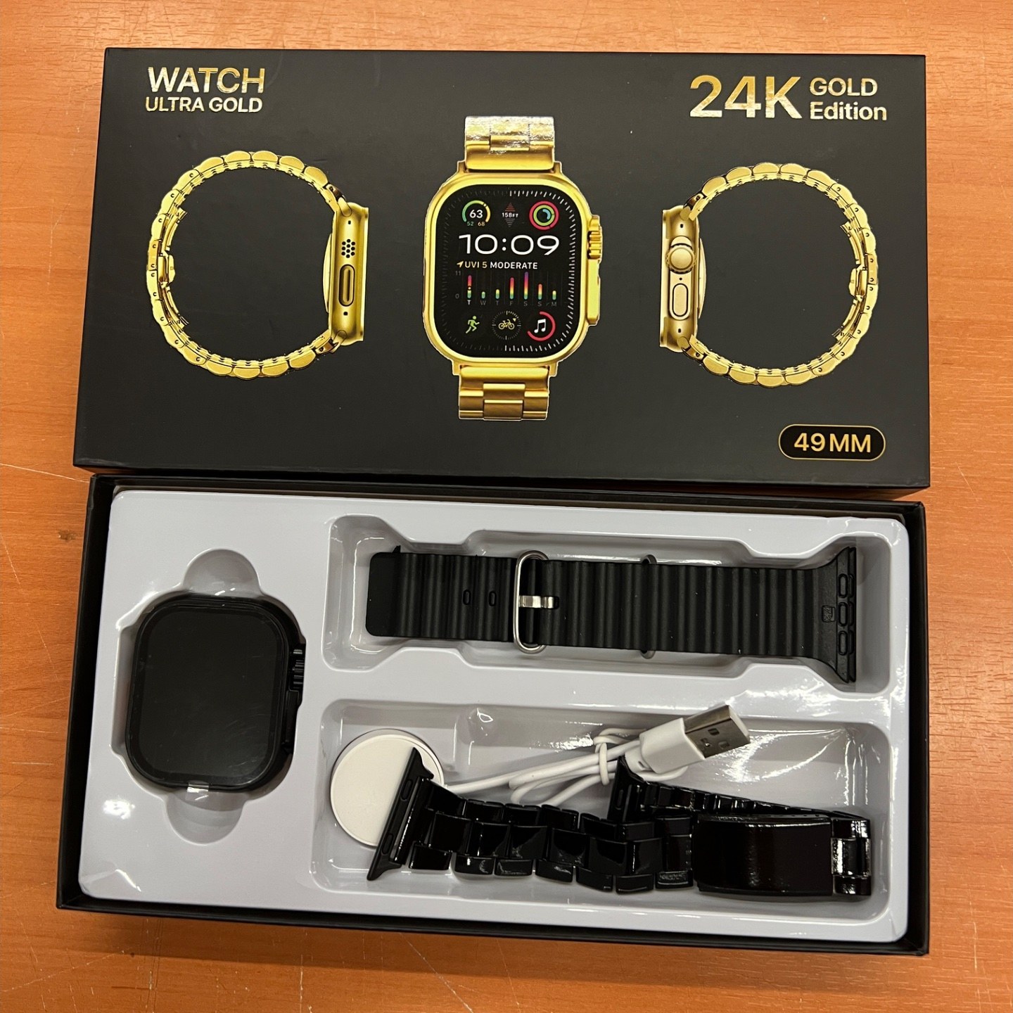 ساعت هوشمند 24K GOLD با 2 بند اضافه
