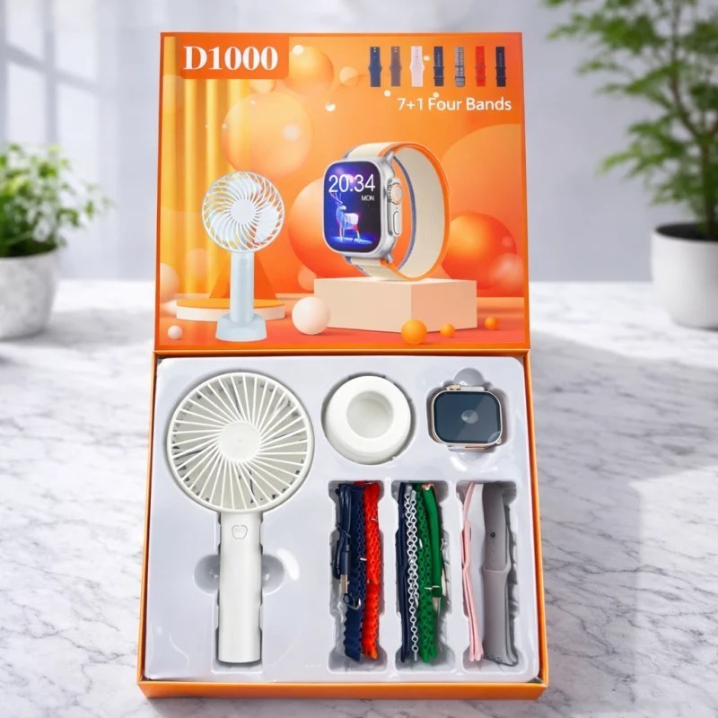 ساعت هوشمند D1000با 7بند اضافه