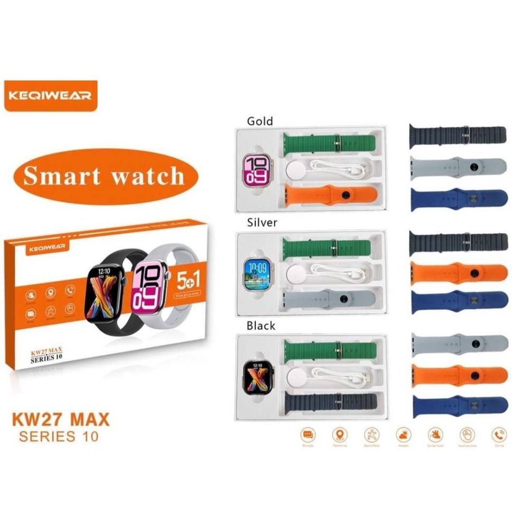 ساعت هوشمند KW27 MAX با 5 بند هدیه