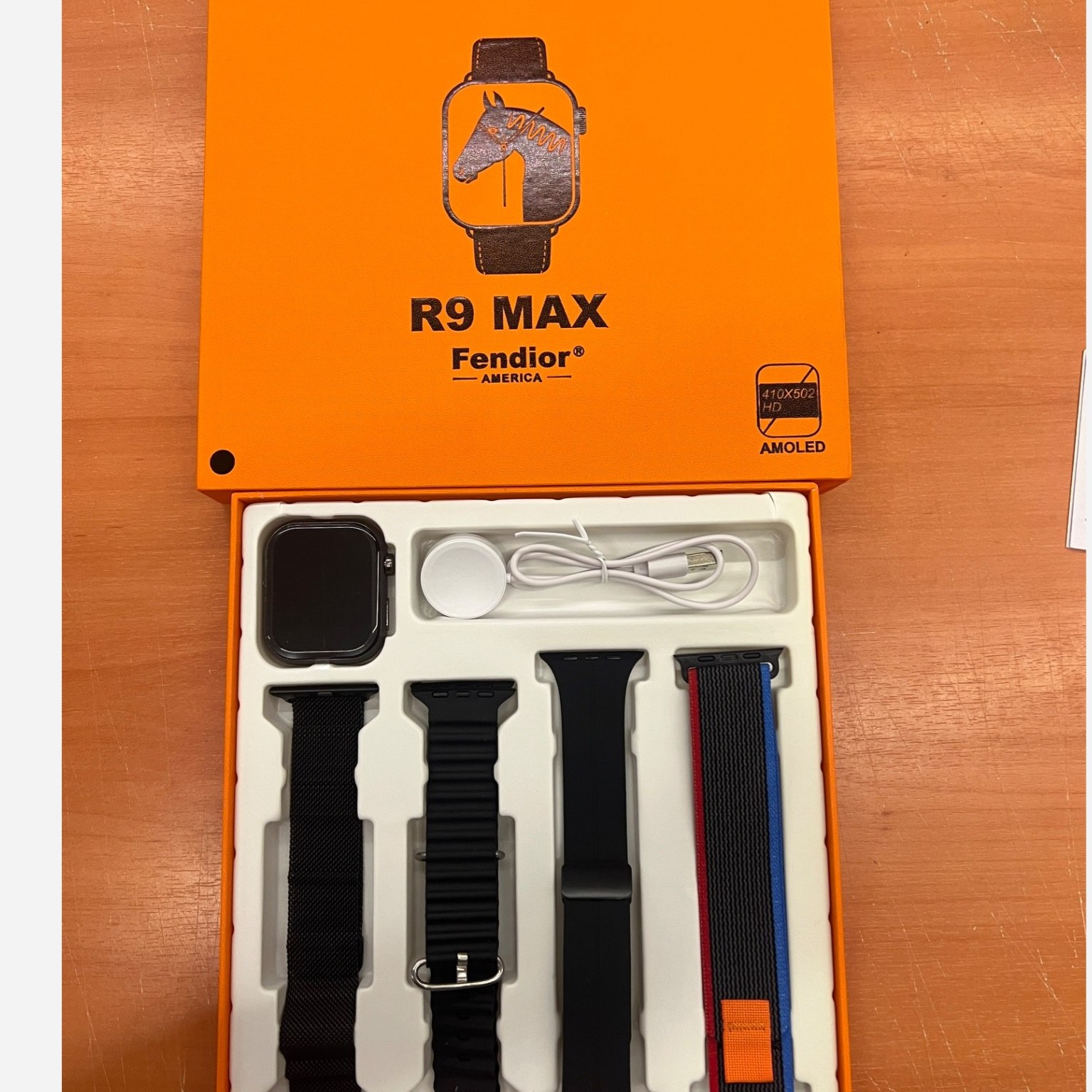 ساعت هوشمند R9 max (با بند حصیری)
