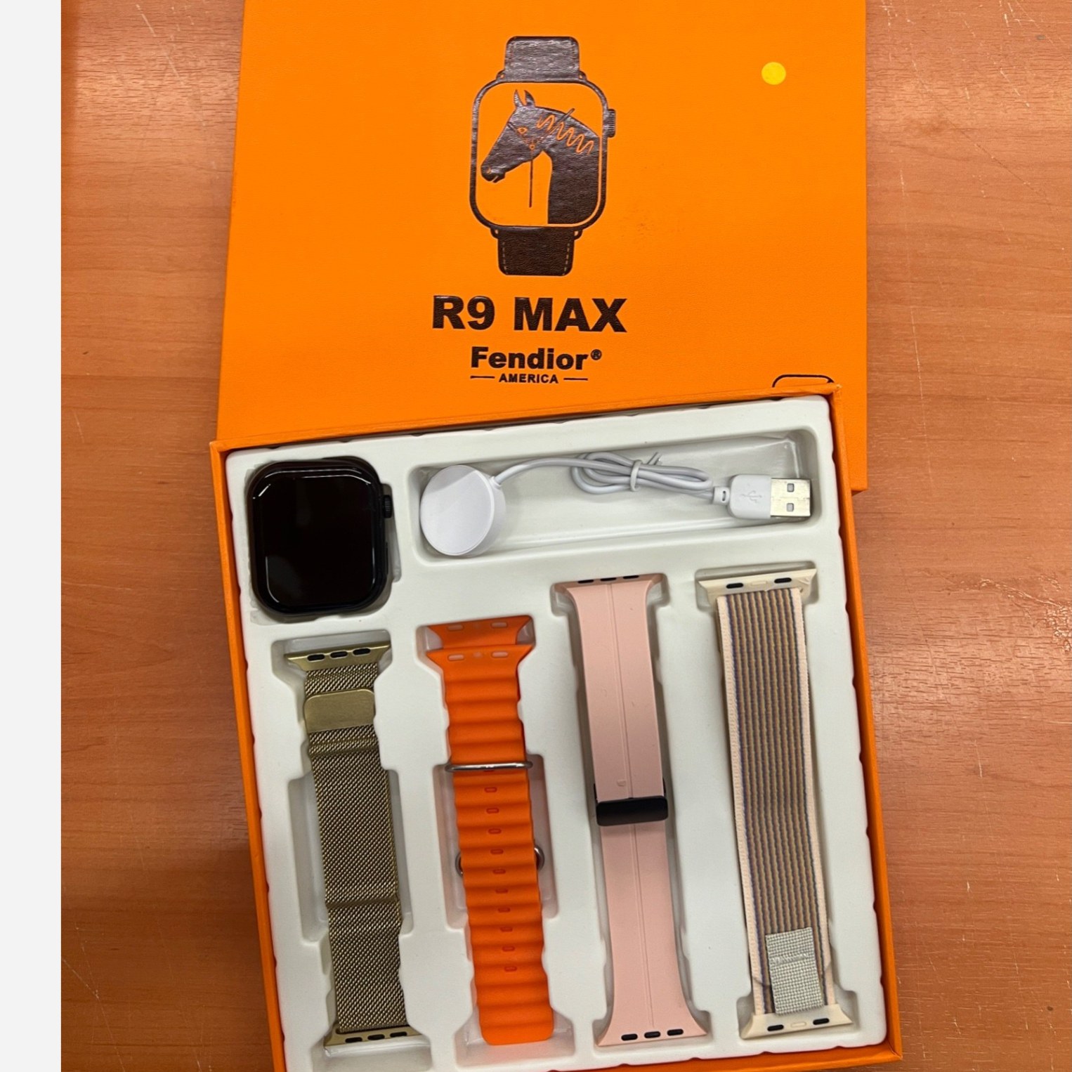 ساعت هوشمند R9 max (با بند حصیری)