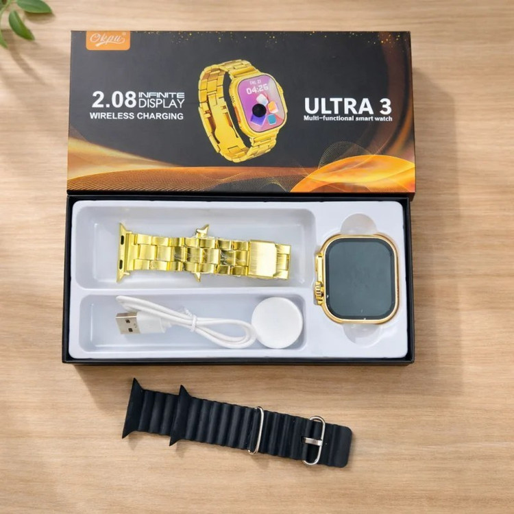 ساعت هوشمند D02 ULTRA3 با 2 بند اضافه