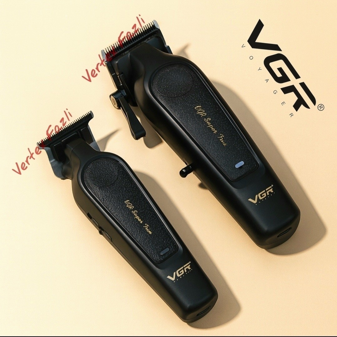 ست ماشین اصلاح حجم زن و خطزن وی جی آر حرفه ای  با گارانتی