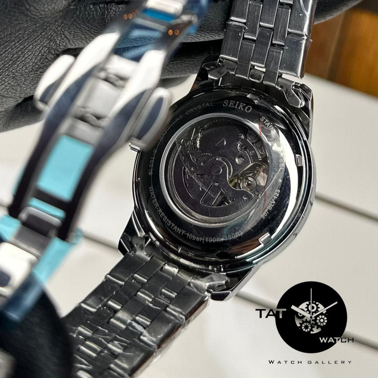 ساعت مردانه سیکو پرساژ موتور اتوماتیک ژاپنی بدون باتری پشت شیشه 12ماه گارانتی جعبه ارسال رایگان ساعت مچی Seiko Presage