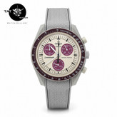 ساعت مردانه زنانه امگا سواچ پلوتو Pluto بند رابر قفل امگایی سه موتوره کرنو باگارانتی جعبه ارسال omega swatch ساعت مچی