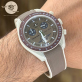 ساعت مردانه زنانه امگا سواچ زحل Saturn بند رابر قفل امگایی سه موتوره کرنو باگارانتی جعبه ارسال omega swatch ساعت مچی