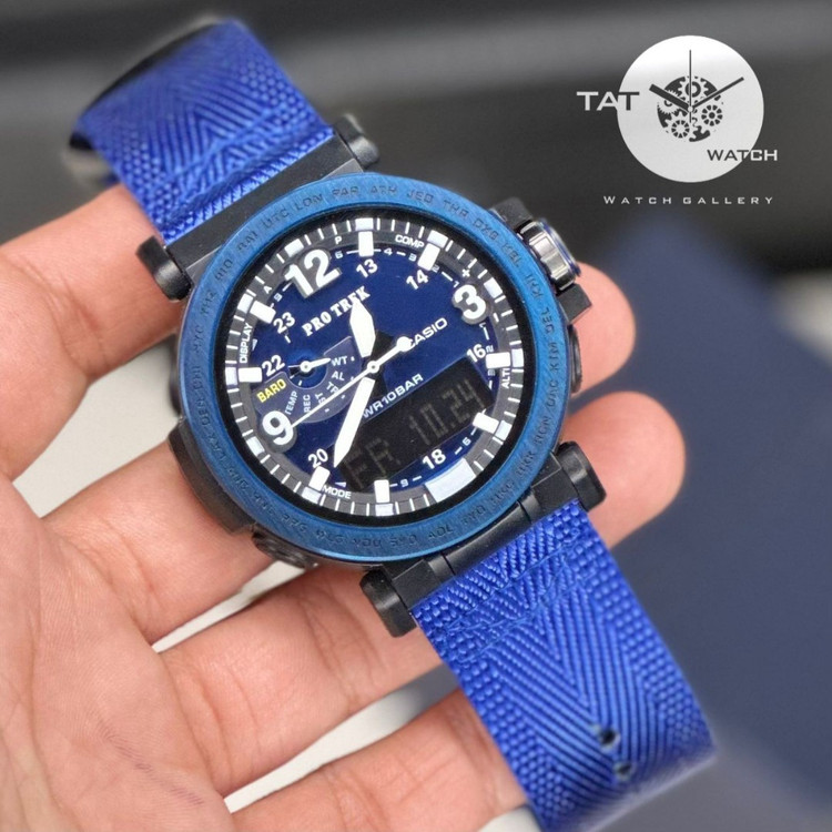 ساعت مردانه کاسیو پروترک PRG601 باجعبه موتور ژاپن قطبنما دماسنج فول آپشن رنگبندی Casio ساعت مچی Protrek