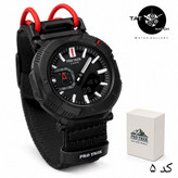 ساعت مردانه کاسیو پروترک PRJB001 با جعبه بند برزنتی کشی موتور ژاپن فول آپشن ساعت مچی کوهنوردی کمپینگ Casio Protrek
