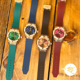 ساعت مچی زنانه هابلوت Hublot بند رابر با گارانتی جعبه رنگبندی ارسال رایگان