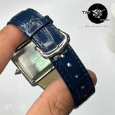 ساعت زنانه کارتیر تانک بند چرمی موتور میوتا ژاپن 12 ماه گارانتی جعبه ارسال رایگان Cartier ساعت مچی