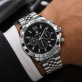 ساعت مچی مردانه رولکس فول استیل ضداب رنگ ثابت قفل مخفی روزشمار فعال کیفیت مسترROLEX