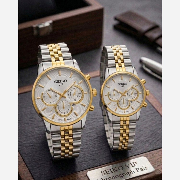 ساعت مچی زنانه ومردانه سیکو وی ای پی رنگ ثابت دارای روزشمار کیفیت عالی SEIKO