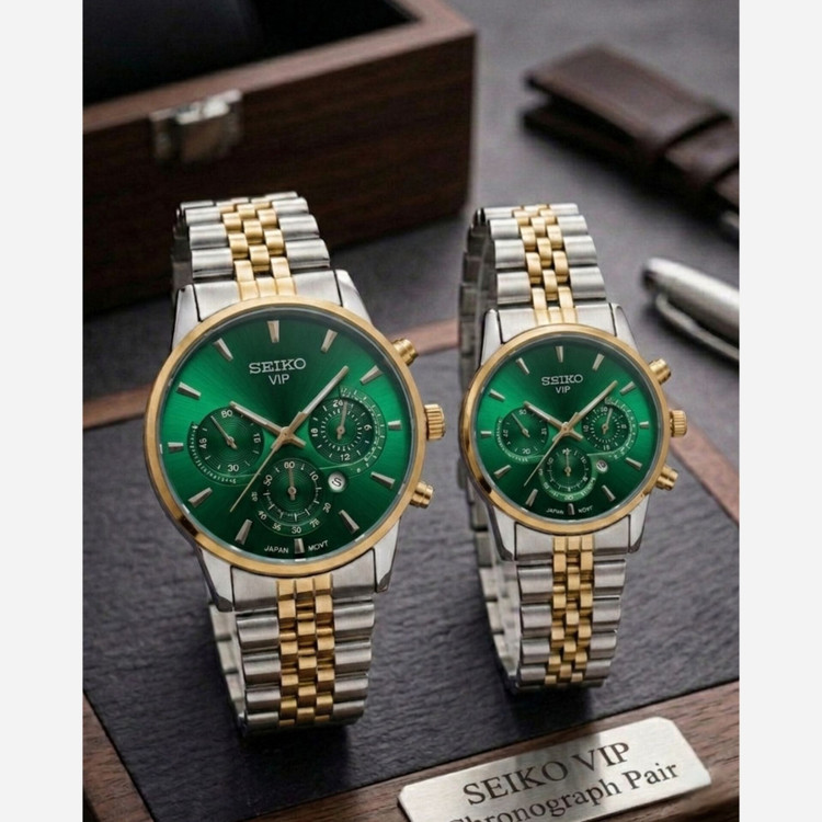 ساعت مچی زنانه ومردانه سیکو وی ای پی رنگ ثابت دارای روزشمار کیفیت عالیSEIKO