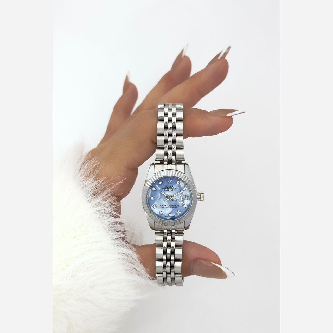 ساعت مچی زنانه رولکس استیل رنگ ثابت کیفیت عالی