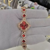 ساعت زنانه ونکلیف دستبندی رنگ ثابت+باتری اضافه