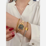ساعت مچی زنانه تیسوت TISSOT بند استیل طلایی صفحه طلایی ضدآب شیک وجذاب