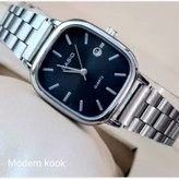 ساعت مچی مردانه کاسیو casio اصل ، صفحه مشکی بند استیل نقره ای شیک کد 3203
