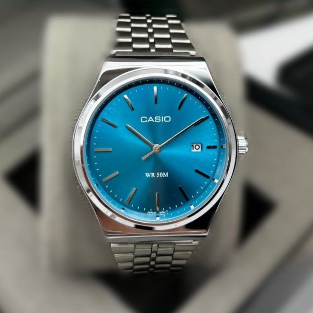 ساعت مچی مردانه کاسیو CASIOوینتیج رنگ بندی بند استیل رنگ ثابت کد2331