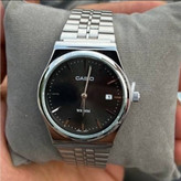 ساعت مچی مردانه کاسیوCASIO وینتیج بند نقره ای صفحه نمایش گرد رنگ بندی کد 9023