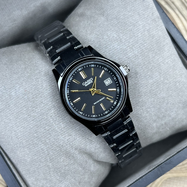 ساعت کاسیو زنانه کلاسیک تقویم دار فول مشکی