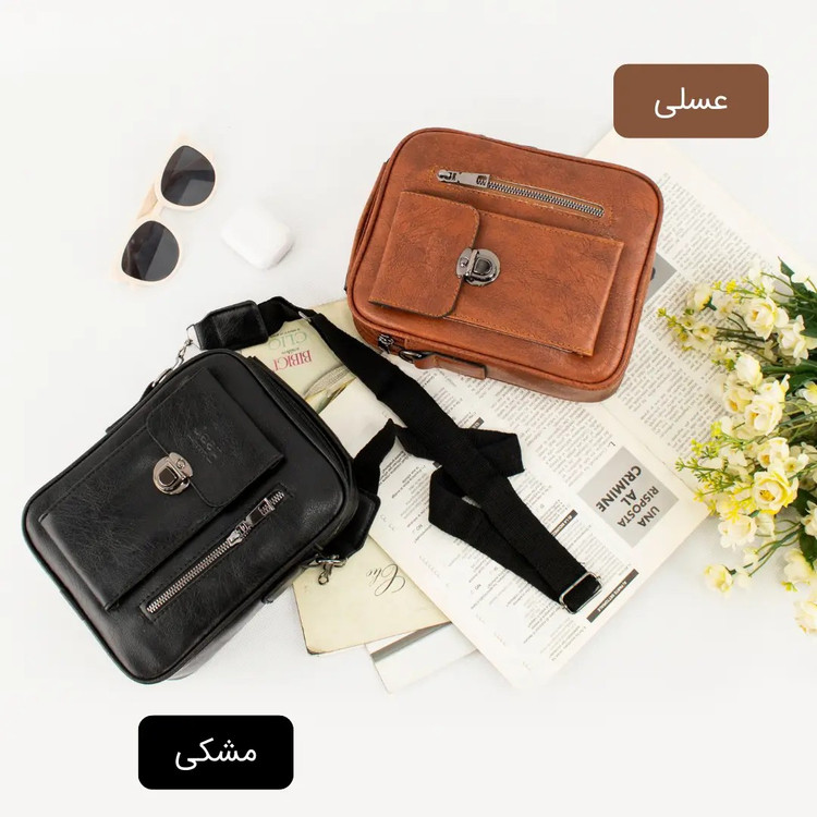 کیف دوشی مردانه چرم سوگو جیپ