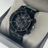 ساعت مردانه HUBLOT بند چرمی قاب فلزی