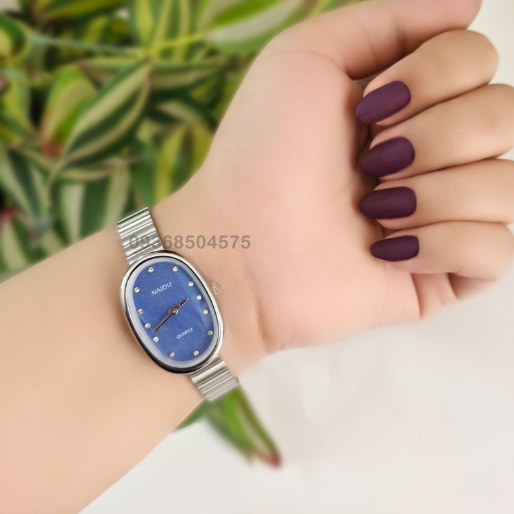 ساعت زنانه نایدو سفید آبی نگین