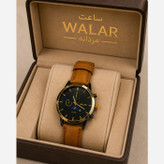 ساعت مچی مردانه صفحه گرد مدل WALAR بند چرمی کیفیت بالا موتور ژاپنی