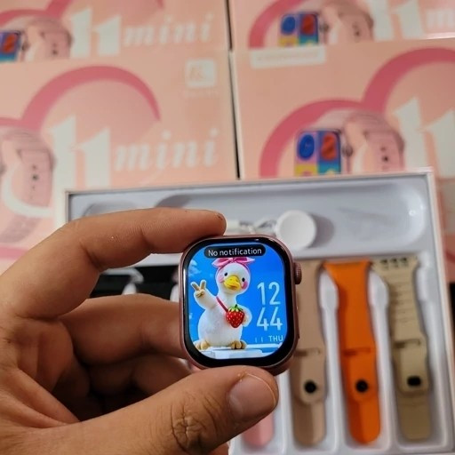 ساعت هوشمند 7 بند مدل kw87mini امولد سری 11 ورژن 2026 تمام صفحه اورجینال