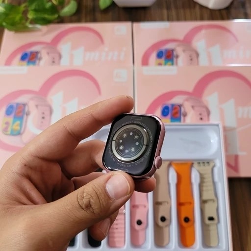 ساعت هوشمند 7 بند مدل kw87mini امولد سری 11 ورژن 2026 تمام صفحه اورجینال