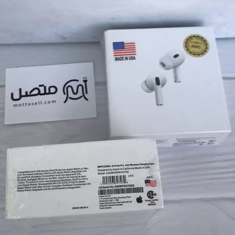ایرپاد پرو2 USA ANC نویزکنسلینگ وایرلس شارژ حالت سمعک دکمه ریست فعال لمسی بند دار صد درصد مشابه اصلی اسپشیال ادیو فعال