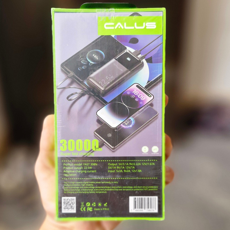 پاوربانک 30000 CALUS سی هزار فست شارژ اورجینال ضمانتی شرکتی 30000 تاریخ جدید (2025)