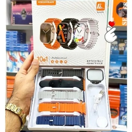 ساعت هوشمند (10بند) مدل KW70 ULTRA3 سوپر امولد دکمه چرخشی سری 10بالاترین کیفیت بازار مجیک باتن فعال