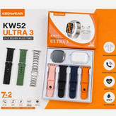 ساعت هوشمند KW52 ULTRA3 با ایرپاد و (7بند با بند فلزی) سوپر امولد ضربان قلب اکسیژن خون(فروش تک به قیمت عمده)