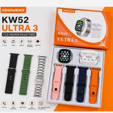 ساعت هوشمند KW52 ULTRA3 با ایرپاد و (7بند با بند فلزی) سوپر امولد ضربان قلب اکسیژن خون(فروش تک به قیمت عمده)