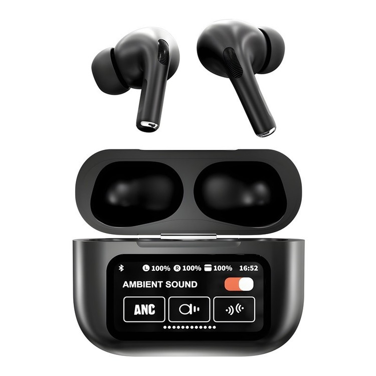 ایرپاد مانیتور دار ANC ENC A9PRO نسخه 26 اکولایزر دار لمسی گیمینگ 5 ساعت موزیک مداوم نویزکنسلینگ