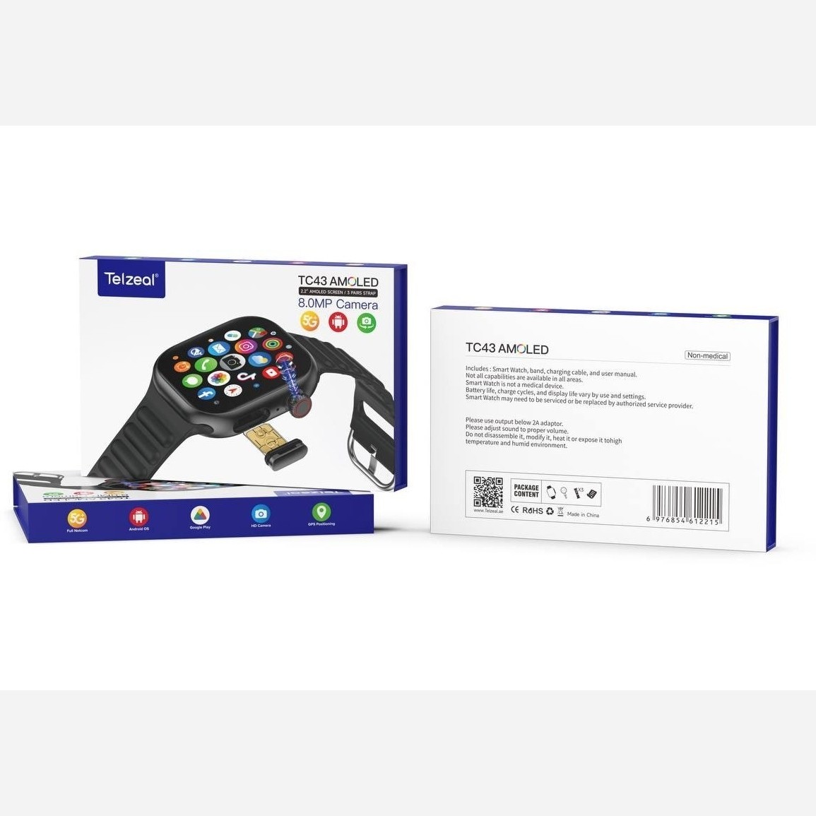 ساعت هوشمند Telzeal TC43 سیم کارت خور بهمراه دوربین مخفی قیمت عالی