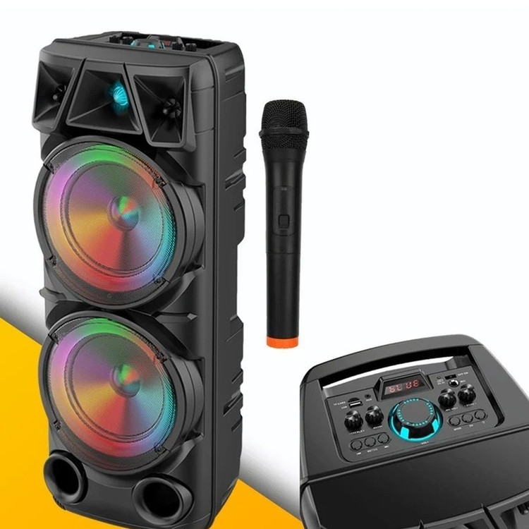 اسپیکر بلوتوثی ZQS 8210 اصلی بهمراه میکروفون بی سیم و کنترل کیفیت عالی