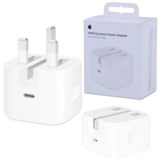 شارژر اورجینال 40W اپل Dynamic Power Adapter با توان خروجی تا 60 وات 3 پین
