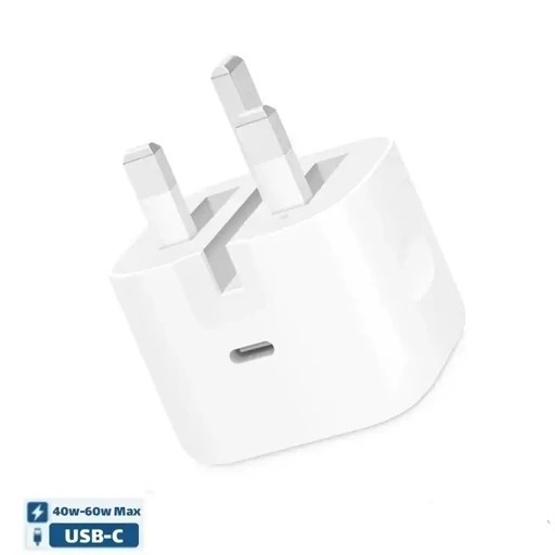 شارژر اپل اصلی 40W Dynamic Power Adapter با توان خروجی تا 60 وات 3 پین کیفیت عالی