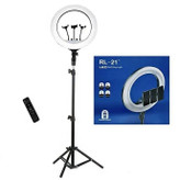 رینگ لایت RL-21 بهمراه 3 پایه فلزی،کنترل،هولدر،کیف مخصوص قیمت عالی