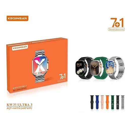 ساعت هوشمند KW31 ultra3 بهمراه بند فلزی کیفیت عالی
