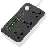 3 راهی و محافظ شوک الکتریکی HG 136U هوشمند با 6 ورودی USB و 3 پریز برق اصلی قیمت عالی