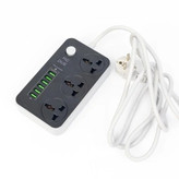 سه راهی هوشمند و محافظ شوک الکتریکی HG 136U با 6 ورودی USB اصلی کیفیت عالی