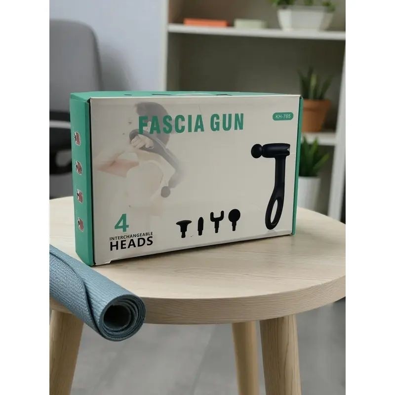 ماساژور تفنگی شارژی FASCIA GUN ماساژ عمیق عضلات با 4 سری مختلف کیفیت عالی