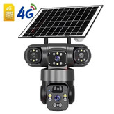 دوربین مداربسته سیمکارت خور خورشیدی 8 مگاپیکسل 3 لنز 3 تصویر V380 مدل X4 اصلی قیمت عالی